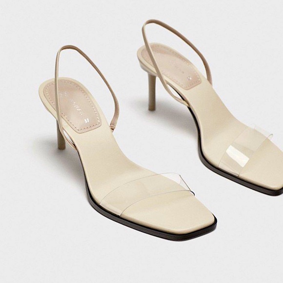 ZARA Vynl Sandals - Picture 1 of 4